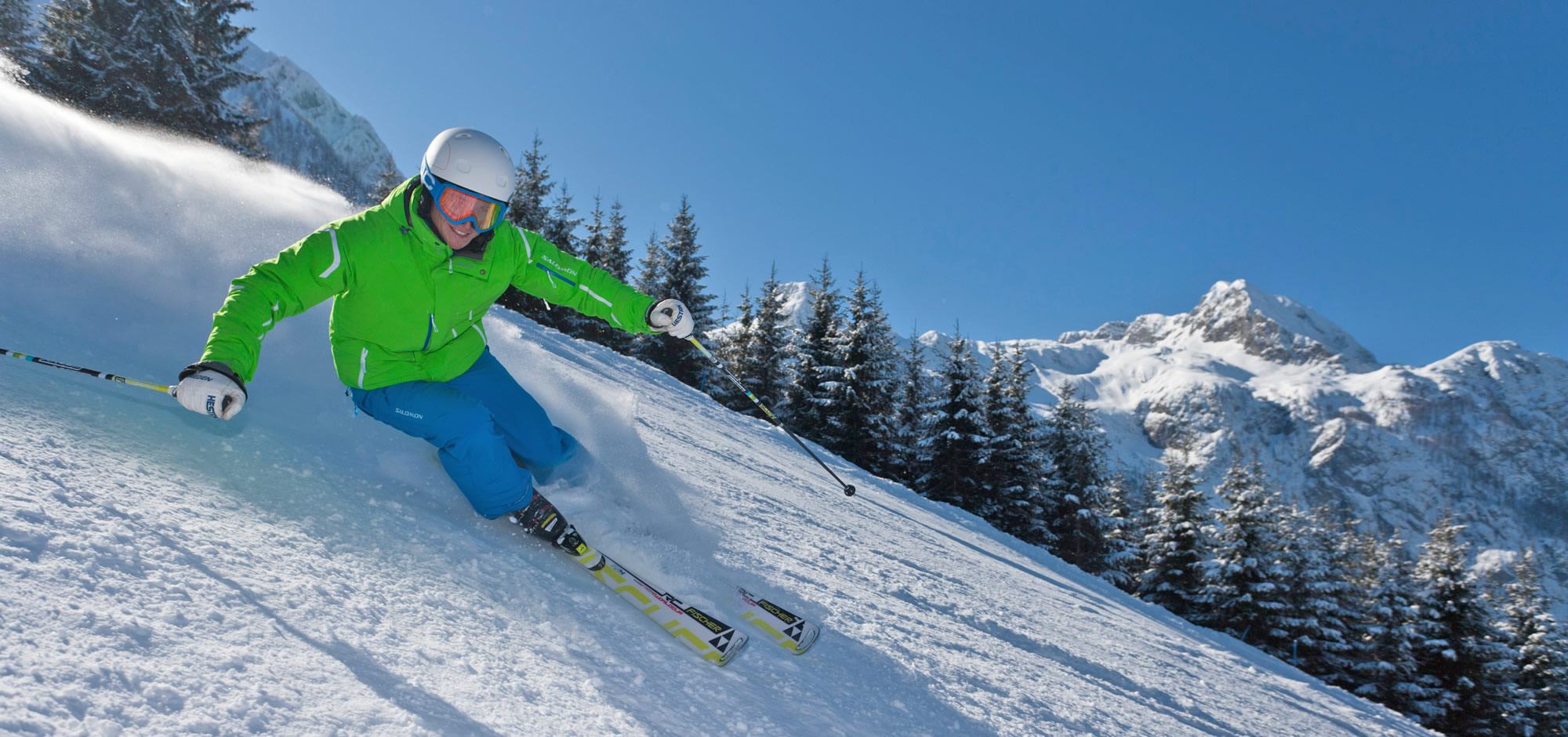 Skiurlaub in Abtenau nahe dem Skigebiet Dachtein West, Skifahren am Karkogel oder im Postalm-Gebiet mit tollen Langlaufoipen